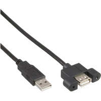 InLine USB 2.0 Anschlusskabel, Stecker A auf Einbaubuchse A,