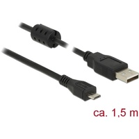 DeLock USB-Kabel USB 2.0 USB-A Stecker, USB-Micro-B Stecker 1.50