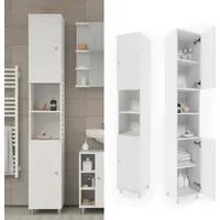 Vicco Badschrank Fynn, Weiß, - Badezimmerschrank Hochschrank Badregal