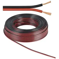 ISOLED 50m Rolle 2-polig 1.5mm2 H03VH-H YZWL, schwarz/rot,