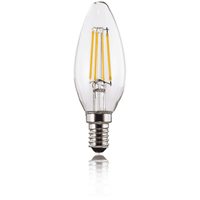 Hama LED-Filament, E14, 470lm ersetzt 40W, Kerzenlampe, Warmweiß, Klar