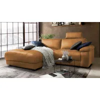 KAWOLA Ecksofa Lola Leder Recamiere rechts cognac