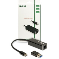 Inter-Tech Argus IT-732 LAN-Adapter, RJ-45, USB-C 3.0 [Stecker] (88885593)