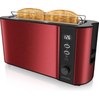 Arendo Toaster Langschlitz für 2 Scheiben, 1000 W, Brötchenaufsatz,