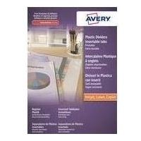 Zweckform Avery, Intercalaires à onglets, 8 touches, PP, transparent
