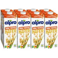 ALPRO Haferdrink ohne Zucker, 1 Liter, 8er Pack