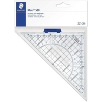 Staedtler Geometriedreieck 568 35 Glasklar Länge der Hypotenuse: 22cm,