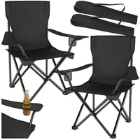 Tectake tectake® Campingstuhl, Schwarz