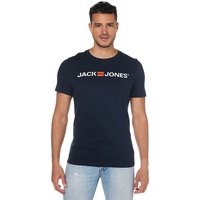 JACK & JONES T-Shirt Corp mit Schriftzug in Dunkelblau-XXL