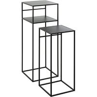 Haku-Möbel Beistelltisch H25507 Metall schwarz 2er Set