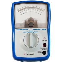 Peaktech Analog Galvanometer +/50mA; +/5mA; +/100mV; Cat III 600V;