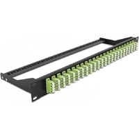 DeLock 19? LWL Patchpanel 24 Port LC Quad lindgrün