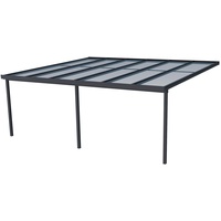 Gutta Terrassendach Premium, 611 x 506 cm anthrazit/polycarbonat klar