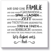 Artland Holzbild »Familie I«, Sprüche & Texte, (1 St.),