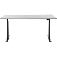TOPSTAR E-Table højdejusterbart skrivebord, træ, sort/grå, 160x80