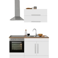 Kochstation Küchenzeile »KS-Samos«, ohne E-Geräte, Breite 160 cm, weiß
