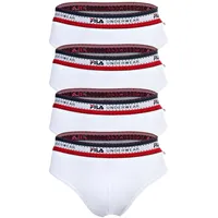 Fila Herren Slip 4er Pack - Briefs, Logobund, Cotton