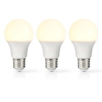 Nedis LED-Lampe E27 8.5W/827, 3er-Pack LBE27A602P3