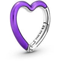 Pandora ME Leuchtendes Violett Herz Styling-Connector aus Sterling-Silber; nur