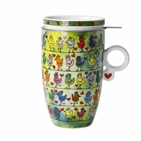 GOEBEL Teetasse mit Sieb Birds on a Love Wire