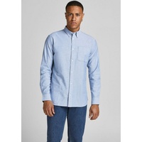 JACK & JONES Blubrook Oxford Langarmhemd Cashmere Blue /