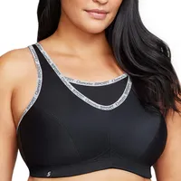 GLAMORISE Sport-Bustier mit bestem Halt - Schwarz Unterwäsche Damen