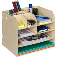 Relaxdays Schreibtisch Organizer mit Ablagefächern