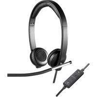 Logitech H650e Kopfhörer mit Mikrofon, Stereo-Headset, Rauschunterdrückung, Lautstärkeregelung -