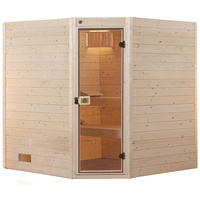 Weka Massivholz-Sauna Valida Eck Gr. 2 Sparset 9 kW