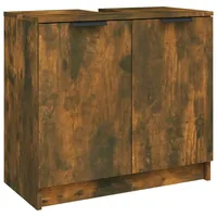 VidaXL Badezimmerschrank Räuchereiche 64,5x33,5x59 cm Holzwerkstoff