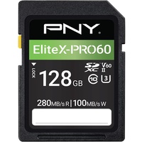 PNY EliteX-PRO 60 R280/W100 SDXC 128GB, UHS-II U3, Class