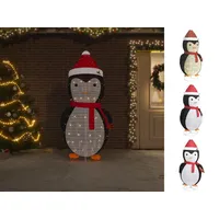 VidaXL Weihnachtsdekoration Pinguin-Figur LED Luxus-Gewebe 180 cm