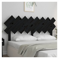 VidaXL Bett-Kopfteil Schwarz 159,5x3x80,5 cm Massivholz Kiefer