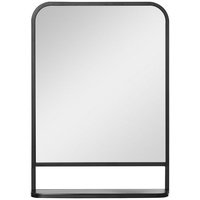 Homcom Wandspiegel mit Ablagefläche schwarz 70L x 10,2B x