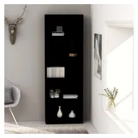 VidaXL Bücherregal 5 Fächer Schwarz 60x24x175 cm Holzwerkstoff