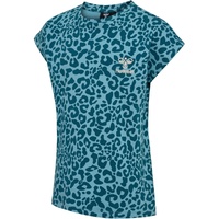 Hummel Flowy Aop Kurzarm-t-shirt - Blue Coral - 5