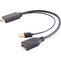 ShiverPeaks -BASIC-S--Adapter-HDMI-A Adapter, Displayport Buchse, 4K, 30cm (80098-SPB)