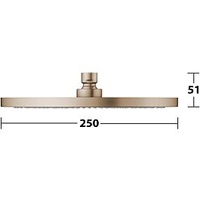 Keuco Kopfbrause 250mm, rund, Kunststoffbrause, Bronze gebürstet