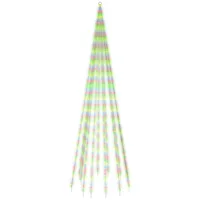 VidaXL LED-Weihnachtsbaum für Fahnenmast Mehrfarbig 732 LEDs 500 cm