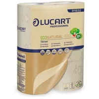 Novatissue/Lucart 30 Rollen Toilettenpapier, Lucart Eco Natural 400, 2-lagig