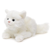 Uni-Toys - Katze weiß, liegend - 20 cm (Länge)