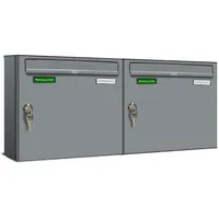 AL Briefkastensysteme Basic Briefkasten RAL 9006 Weiss Aluminium für