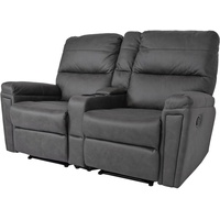 Mendler 2er Kinosessel HWC-K17, Relaxsessel Fernsehsessel Sofa, Nosagfederung Getränkehalter