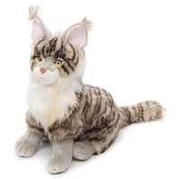 Uni-Toys - Maine-Coon-Katze, sitzend (grau) - 30 cm (Höhe)