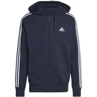 Adidas Essentials French Terry 3-Streifen Kapuzenjacke Legend Ink /