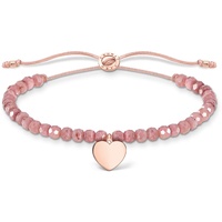 Thomas Sabo Armband rosa Perlen mit Herz, roségold, 925