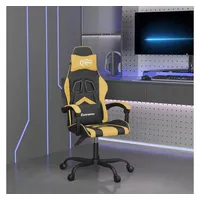 VidaXL Gaming-Stuhl Drehbar Schwarz und Golden Kunstleder Modell 2