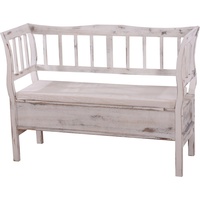 MCW Sitzbank H207 Staufach Shabby-Look Weiß Shabby