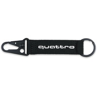 Audi Collection Audi 3182200700 Schlüsselanhänger Schlüsselband Keyring Karabiner, schwarz/weiß,