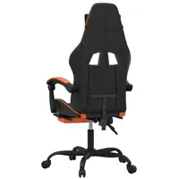 VidaXL Gaming-Stuhl mit Fußstütze Schwarz und Orange Kunstleder